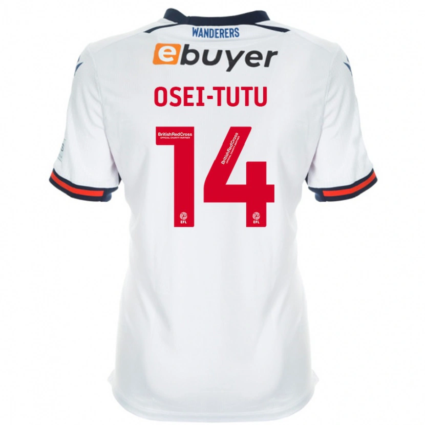 Danxen Uomo Maglia Jordi Osei-Tutu #14 Bianco Kit Gara Home 2024/25 Maglietta
