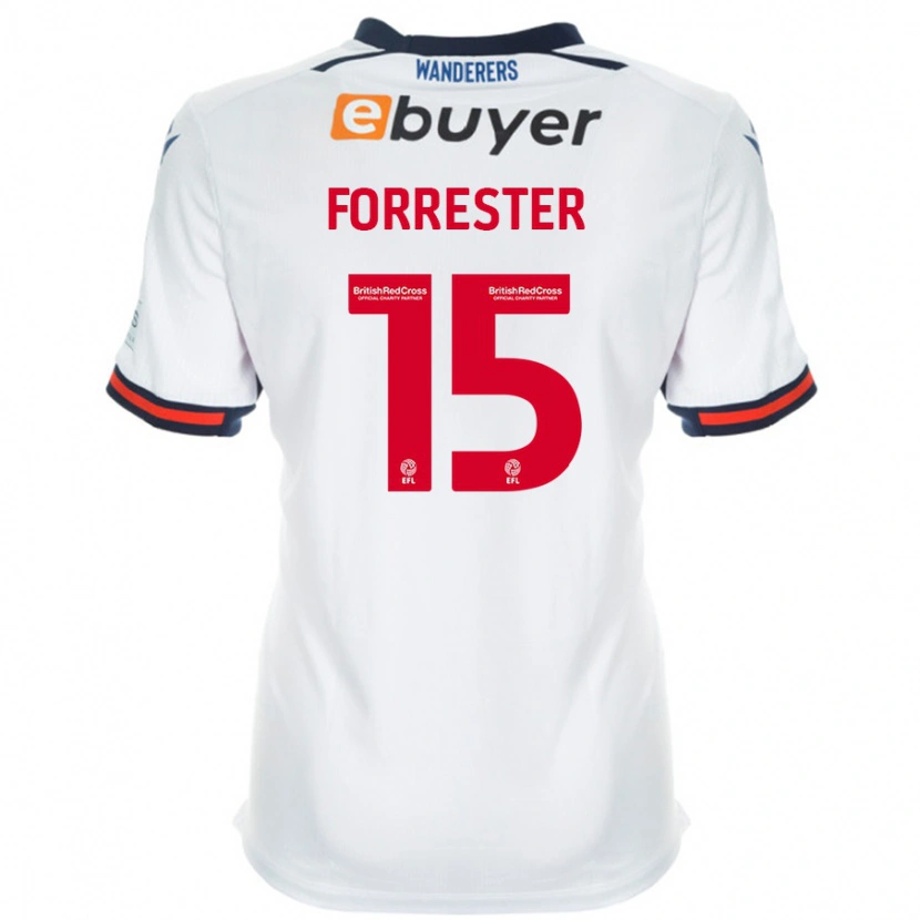 Danxen Uomo Maglia Will Forrester #15 Bianco Kit Gara Home 2024/25 Maglietta