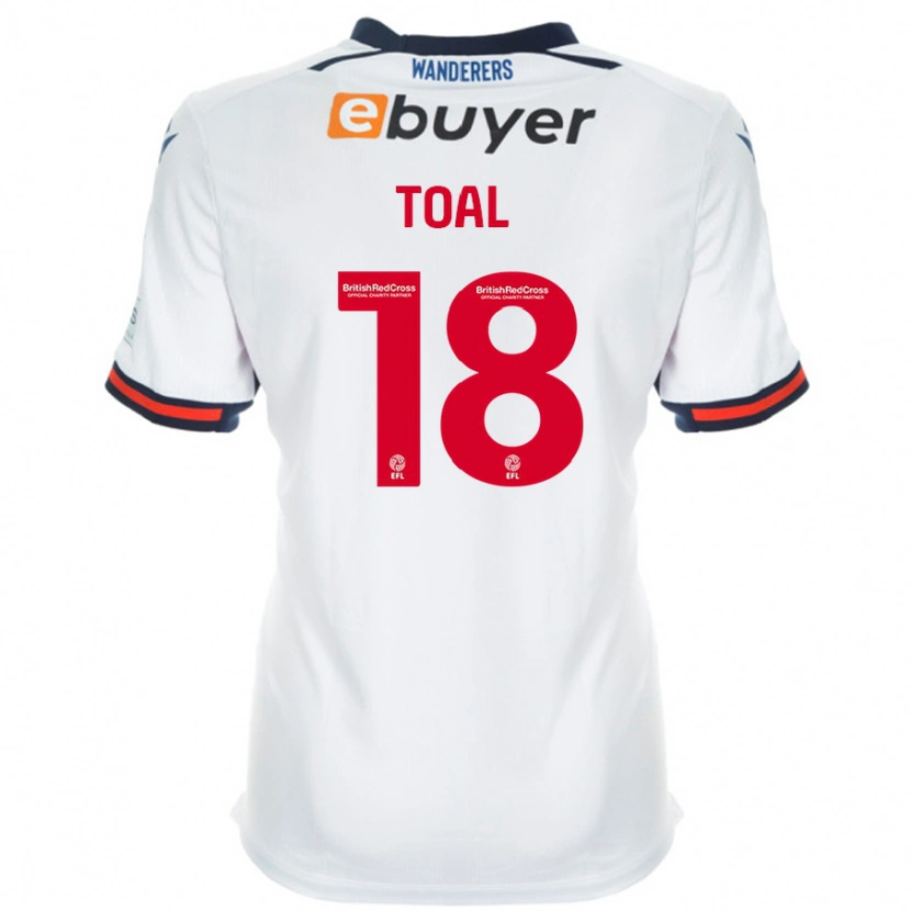 Danxen Uomo Maglia Eoin Toal #18 Bianco Kit Gara Home 2024/25 Maglietta