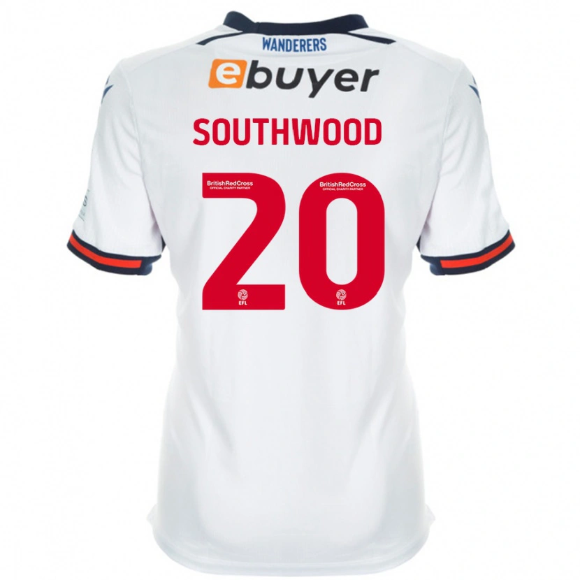 Danxen Uomo Maglia Luke Southwood #20 Bianco Kit Gara Home 2024/25 Maglietta