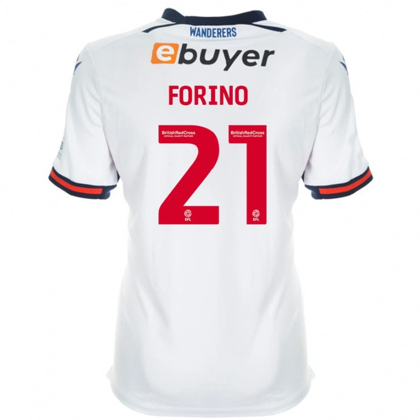 Danxen Uomo Maglia Chris Forino #21 Bianco Kit Gara Home 2024/25 Maglietta