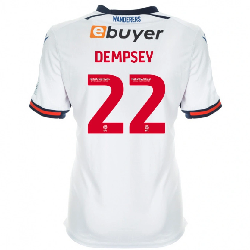 Danxen Uomo Maglia Kyle Dempsey #22 Bianco Kit Gara Home 2024/25 Maglietta