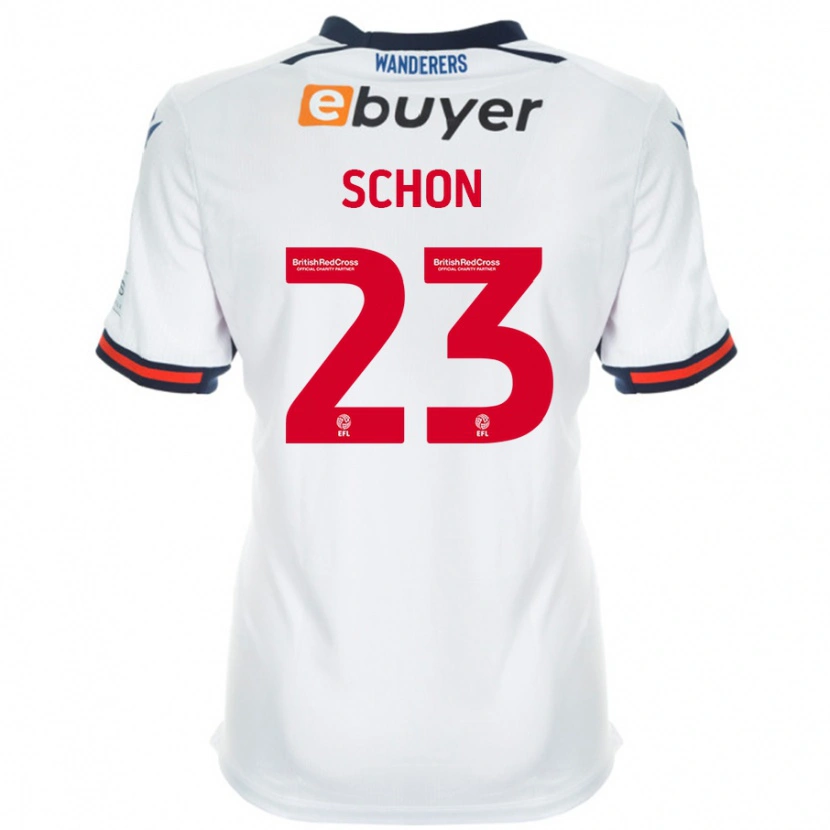 Danxen Uomo Maglia Szabolcs Schön #23 Bianco Kit Gara Home 2024/25 Maglietta