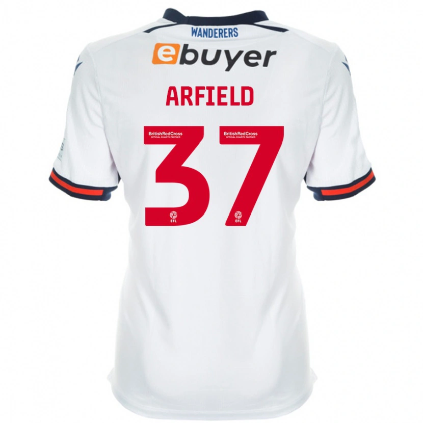 Danxen Uomo Maglia Scott Arfield #37 Bianco Kit Gara Home 2024/25 Maglietta