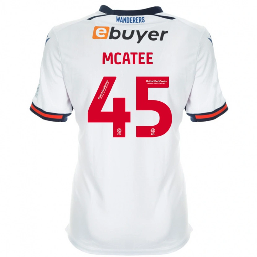 Danxen Uomo Maglia John Mcatee #45 Bianco Kit Gara Home 2024/25 Maglietta