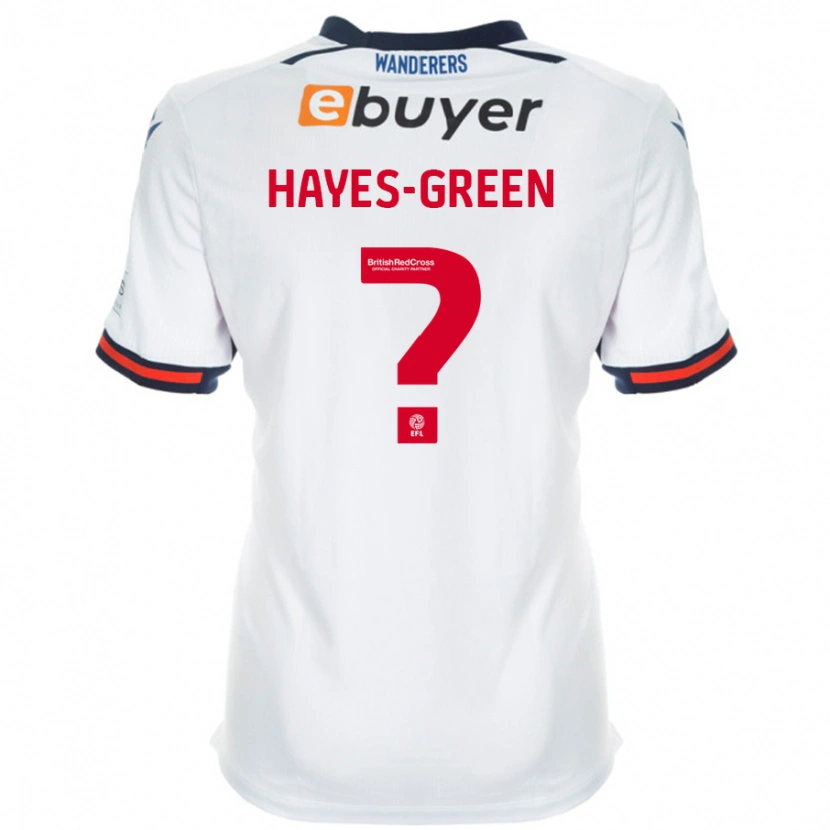 Danxen Uomo Maglia Charlie Hayes-Green #0 Bianco Kit Gara Home 2024/25 Maglietta