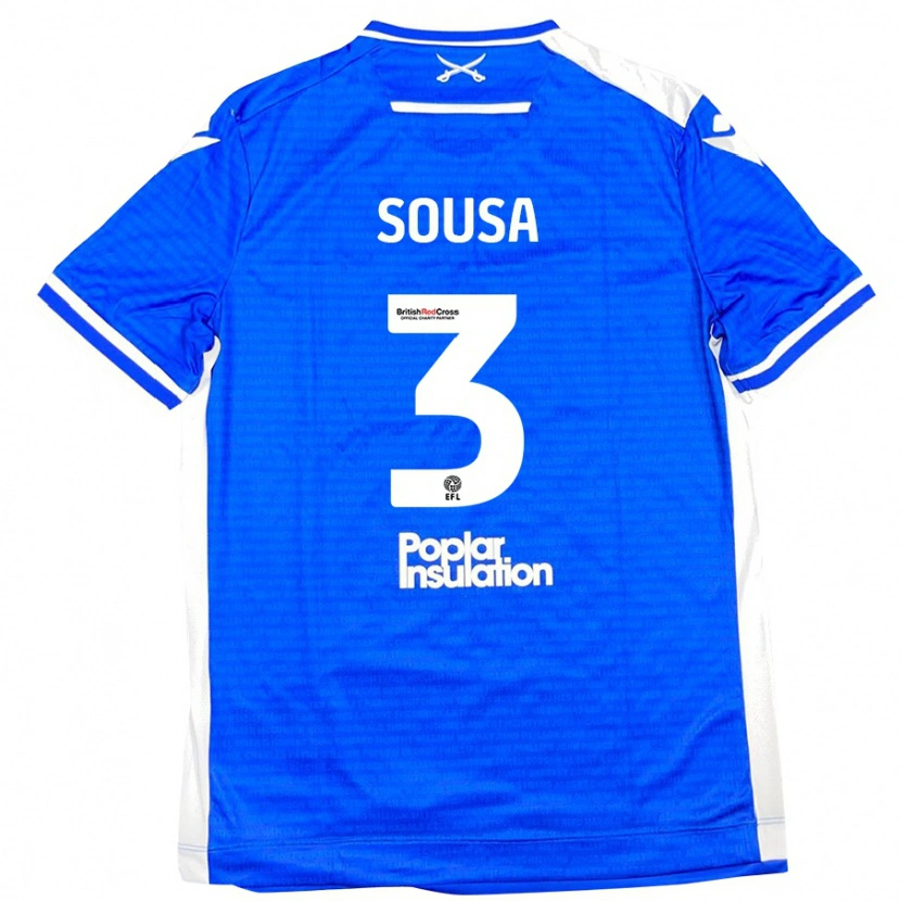 Danxen Uomo Maglia Lino Sousa #3 Blu Bianco Kit Gara Home 2024/25 Maglietta