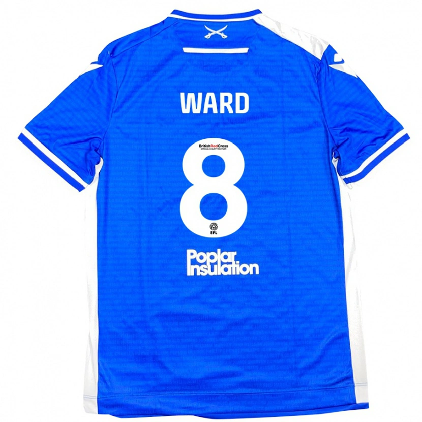 Danxen Uomo Maglia Grant Ward #8 Blu Bianco Kit Gara Home 2024/25 Maglietta
