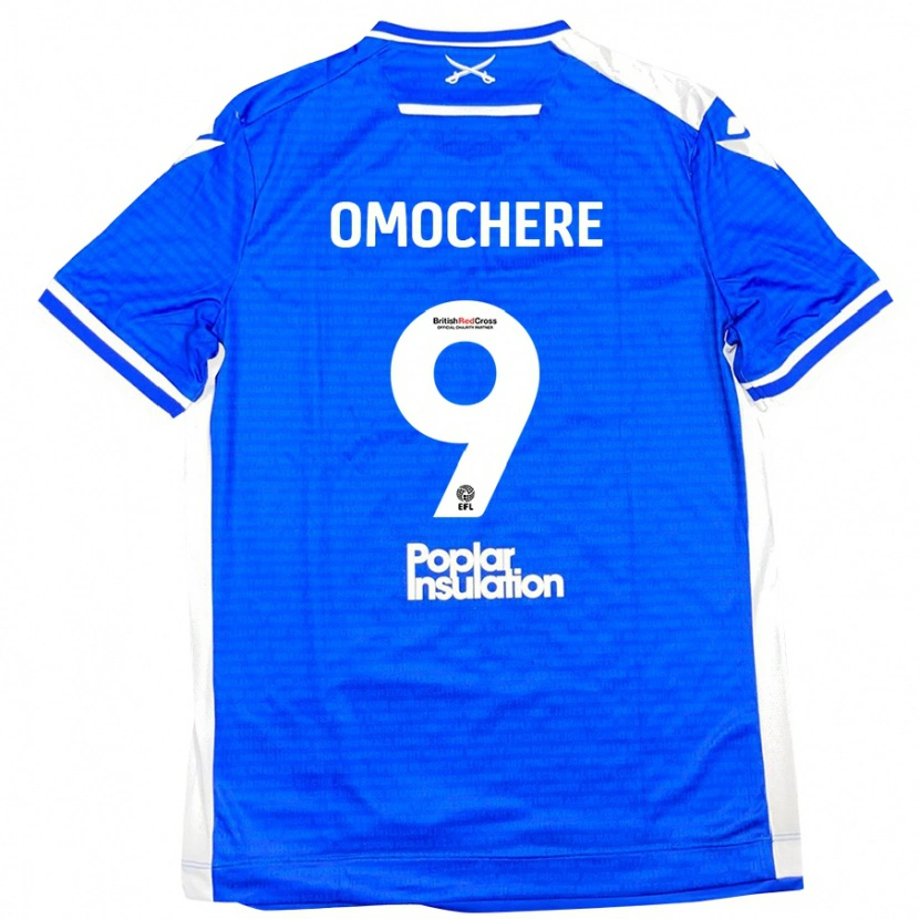 Danxen Uomo Maglia Promise Omochere #9 Blu Bianco Kit Gara Home 2024/25 Maglietta