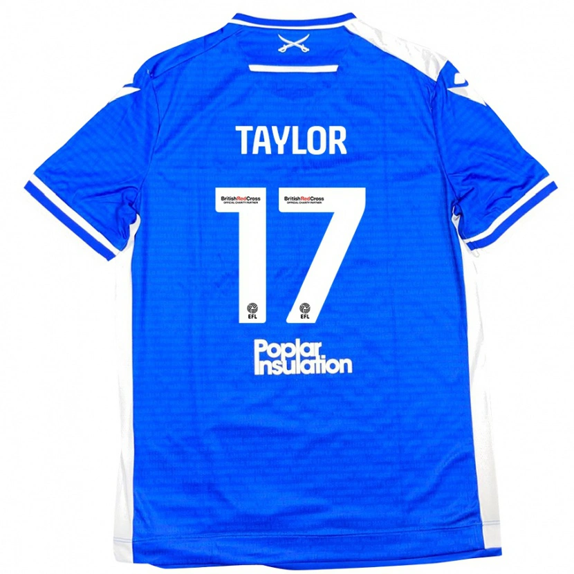 Danxen Uomo Maglia Connor Taylor #17 Blu Bianco Kit Gara Home 2024/25 Maglietta