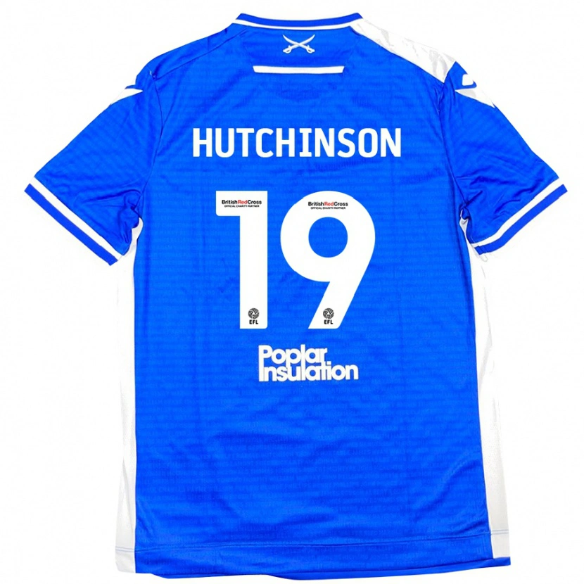 Danxen Uomo Maglia Isaac Hutchinson #19 Blu Bianco Kit Gara Home 2024/25 Maglietta
