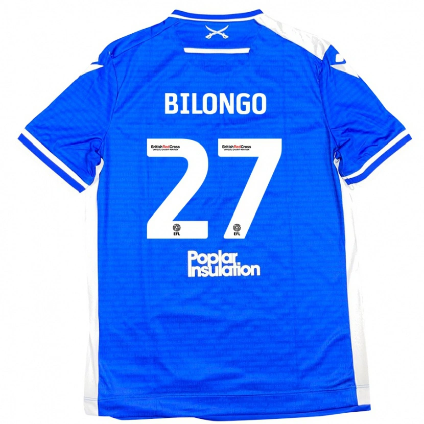 Danxen Uomo Maglia Bryant Bilongo #27 Blu Bianco Kit Gara Home 2024/25 Maglietta
