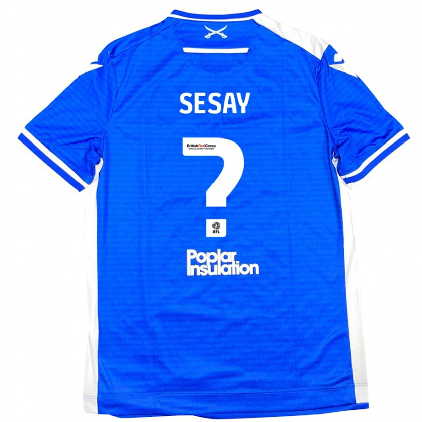 Danxen Uomo Maglia Malik Sesay #0 Blu Bianco Kit Gara Home 2024/25 Maglietta