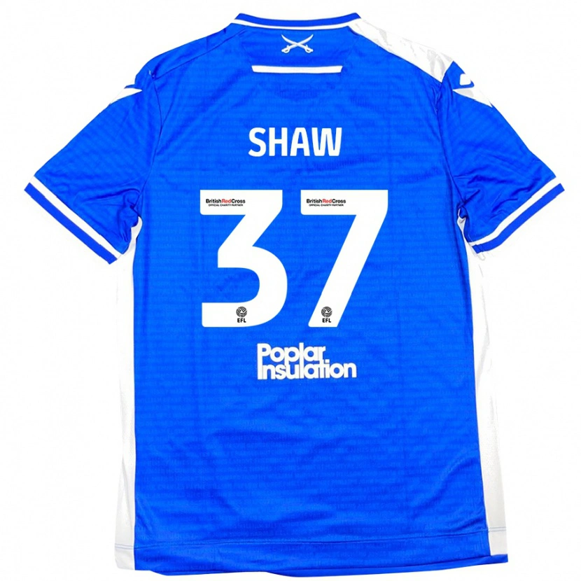 Danxen Uomo Maglia Kofi Shaw #37 Blu Bianco Kit Gara Home 2024/25 Maglietta
