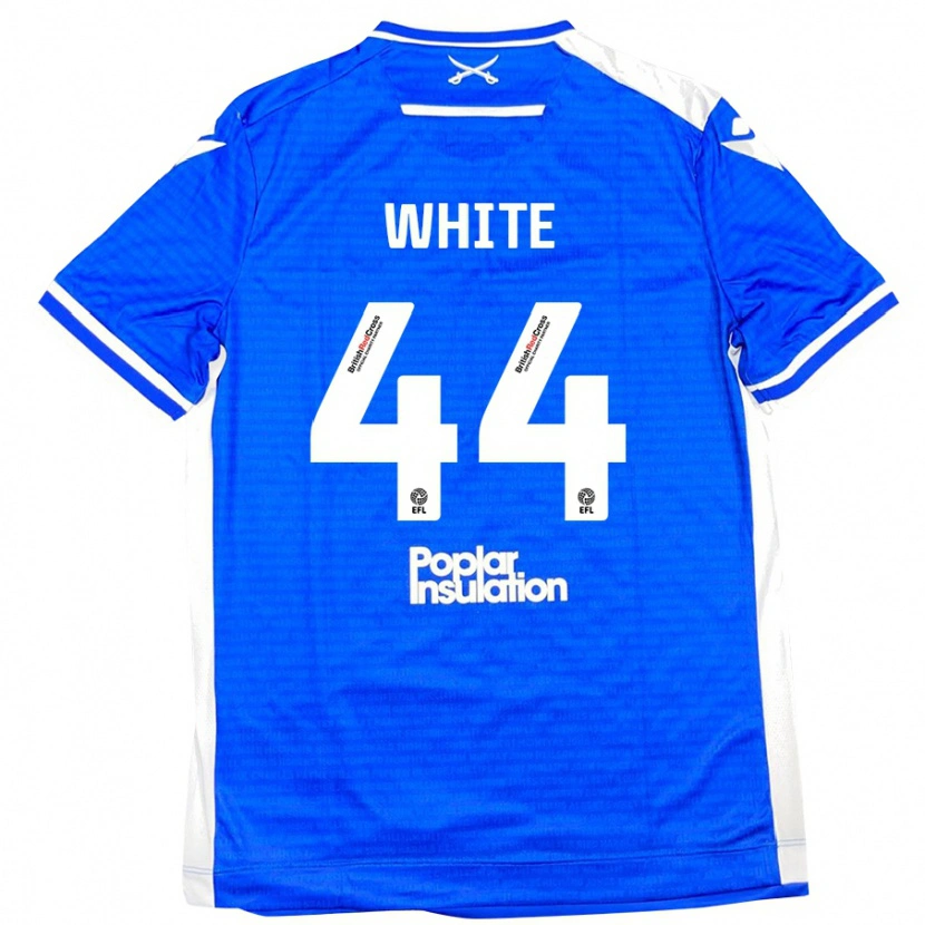 Danxen Uomo Maglia Charlie White #44 Blu Bianco Kit Gara Home 2024/25 Maglietta