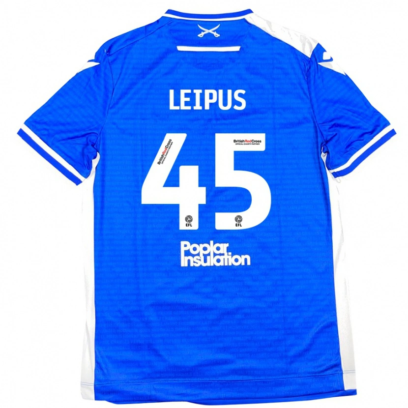 Danxen Uomo Maglia Brooklyn Leipus #45 Blu Bianco Kit Gara Home 2024/25 Maglietta