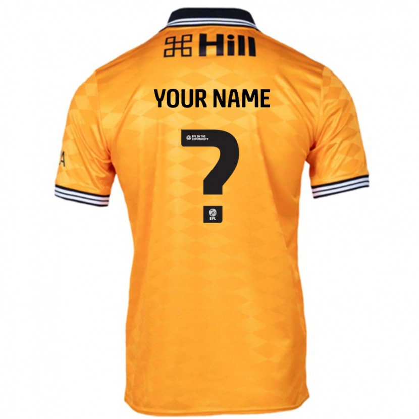 Danxen Uomo Maglia Il Tuo Nome #0 Arancione Kit Gara Home 2024/25 Maglietta