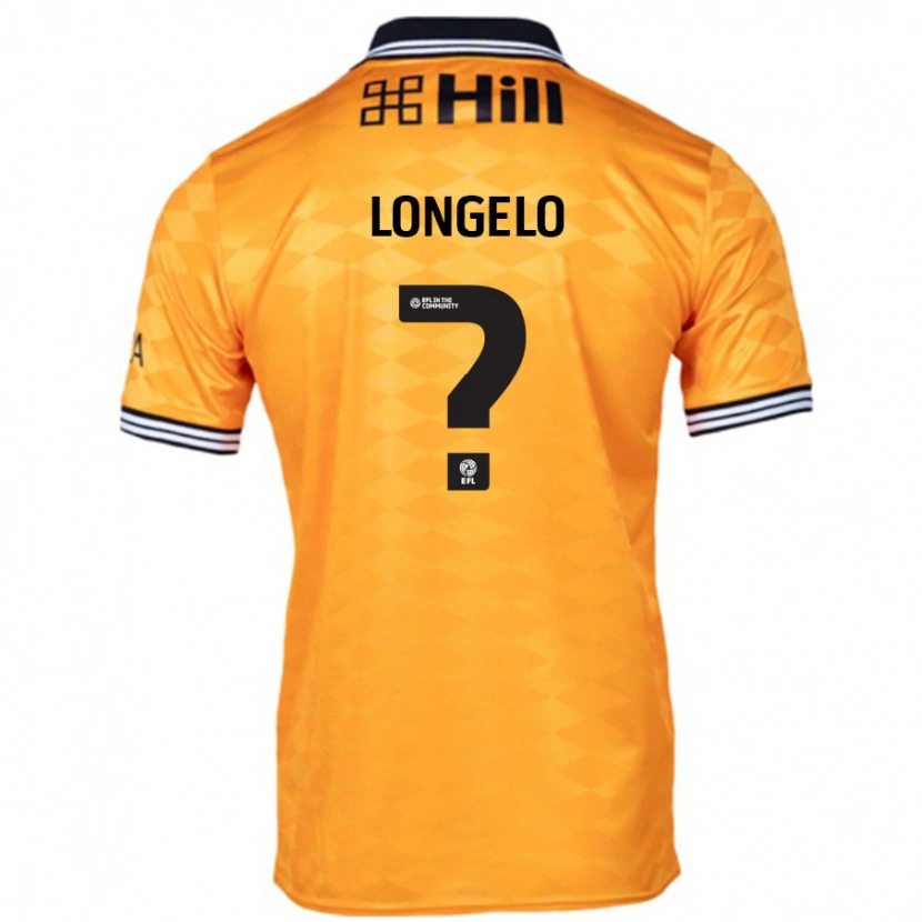 Danxen Uomo Maglia Emmanuel Longelo #0 Arancione Kit Gara Home 2024/25 Maglietta