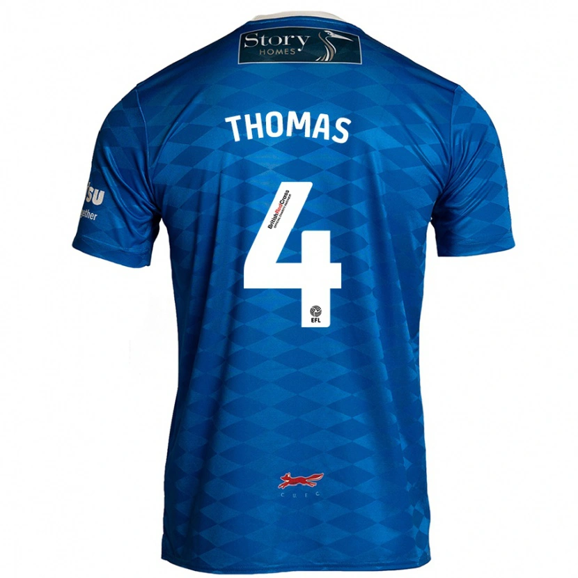 Danxen Uomo Maglia Terell Thomas #4 Blu Kit Gara Home 2024/25 Maglietta