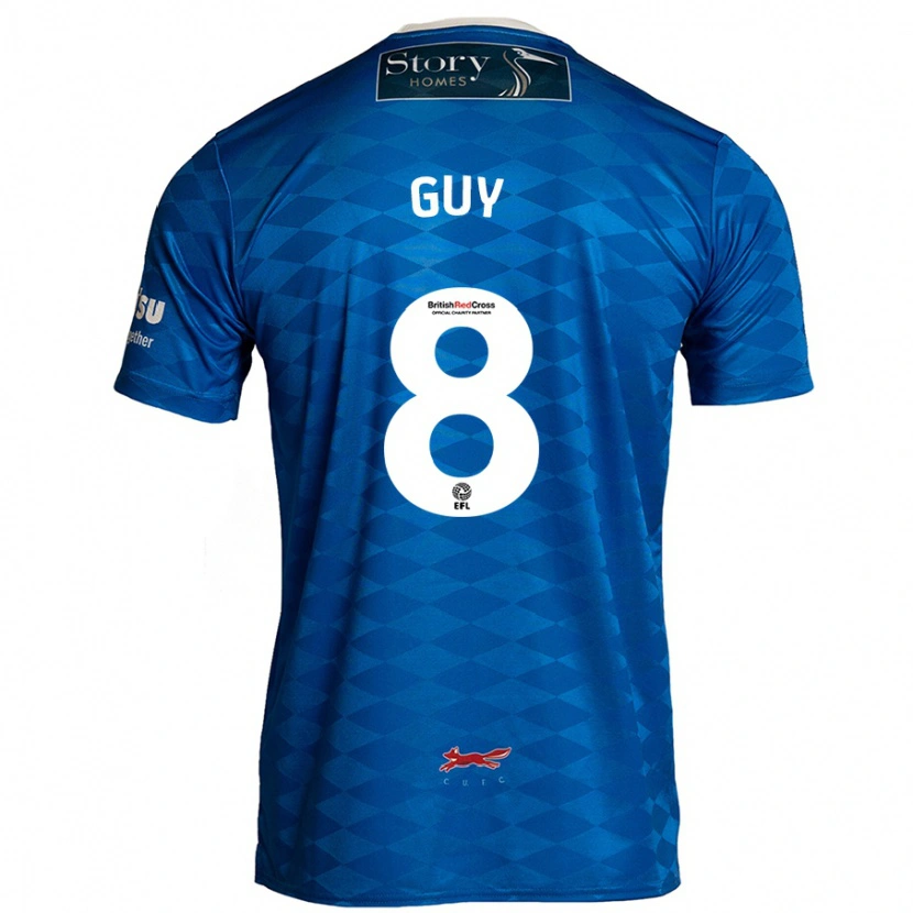 Danxen Uomo Maglia Callum Guy #8 Blu Kit Gara Home 2024/25 Maglietta