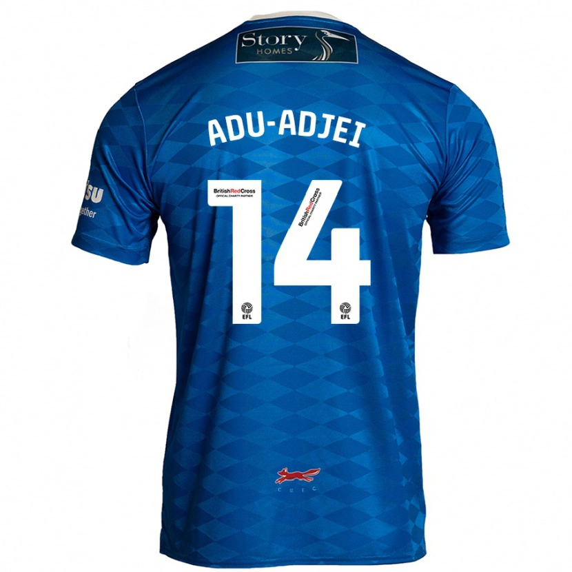 Danxen Uomo Maglia Daniel Adu-Adjei #14 Blu Kit Gara Home 2024/25 Maglietta