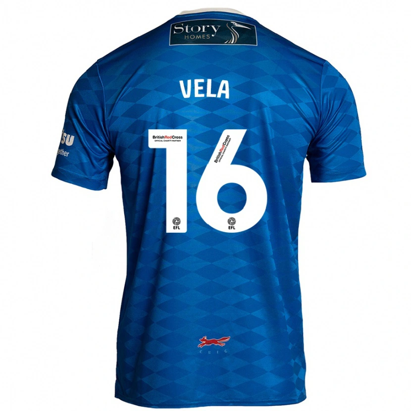 Danxen Uomo Maglia Josh Vela #16 Blu Kit Gara Home 2024/25 Maglietta