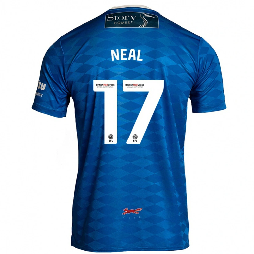 Danxen Uomo Maglia Harrison Neal #17 Blu Kit Gara Home 2024/25 Maglietta