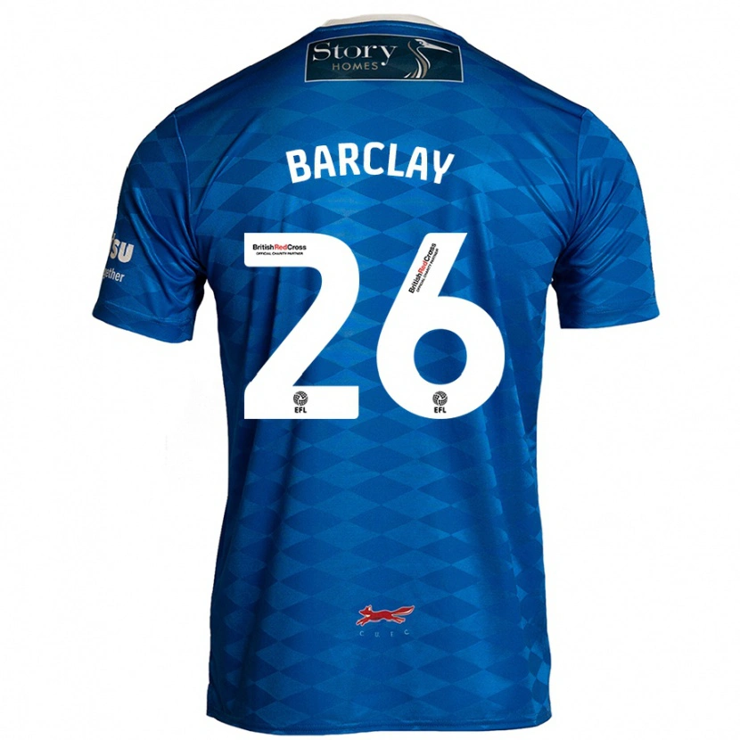 Danxen Uomo Maglia Ben Barclay #26 Blu Kit Gara Home 2024/25 Maglietta