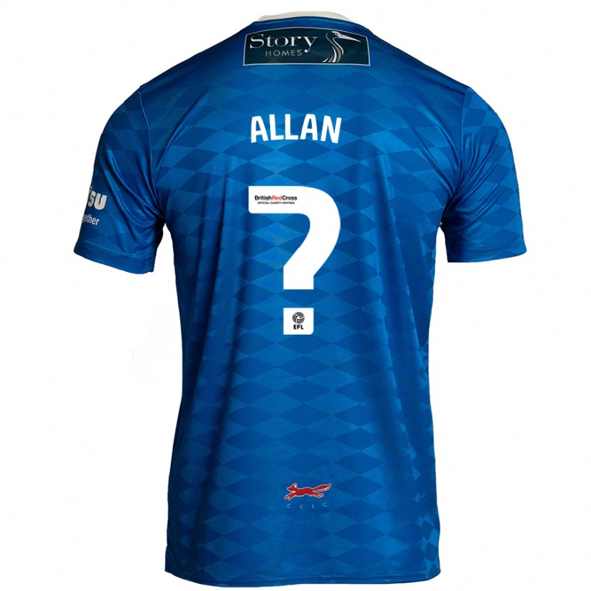 Danxen Uomo Maglia Jake Allan #0 Blu Kit Gara Home 2024/25 Maglietta