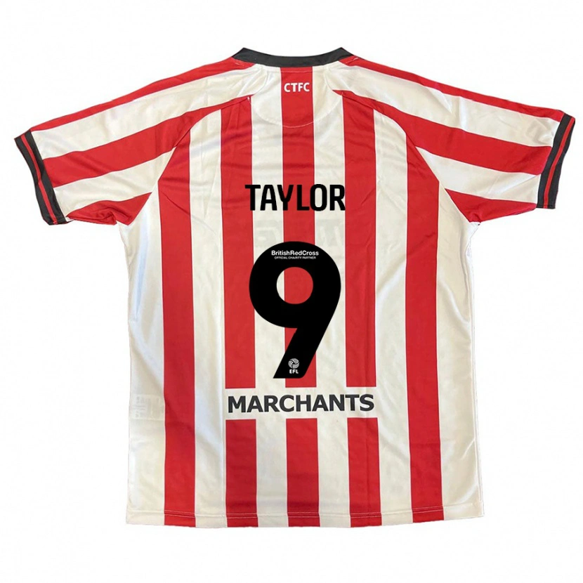 Danxen Uomo Maglia Matty Taylor #9 Rosso Bianco Kit Gara Home 2024/25 Maglietta
