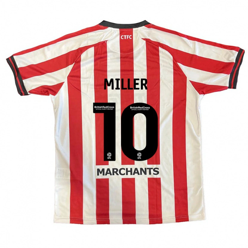 Danxen Uomo Maglia George Miller #10 Rosso Bianco Kit Gara Home 2024/25 Maglietta