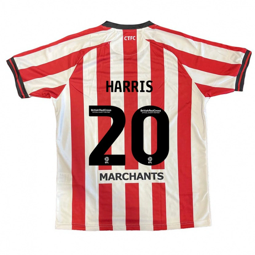Danxen Uomo Maglia Max Harris #20 Rosso Bianco Kit Gara Home 2024/25 Maglietta