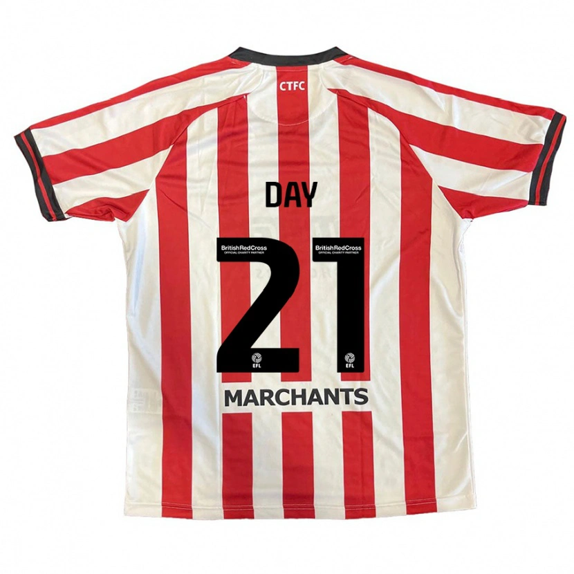 Danxen Uomo Maglia Joe Day #21 Rosso Bianco Kit Gara Home 2024/25 Maglietta