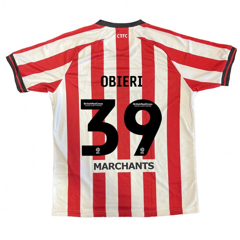 Danxen Uomo Maglia Sopuruchukwu Obieri #39 Rosso Bianco Kit Gara Home 2024/25 Maglietta
