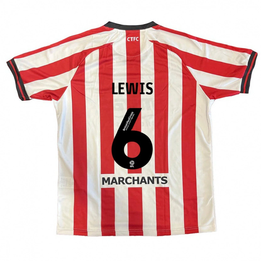 Danxen Uomo Maglia Megan Lewis #6 Rosso Bianco Kit Gara Home 2024/25 Maglietta