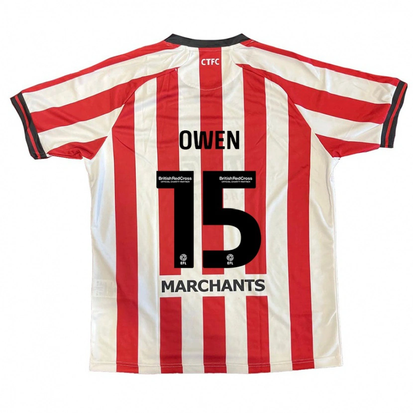 Danxen Uomo Maglia Emily Owen #15 Rosso Bianco Kit Gara Home 2024/25 Maglietta