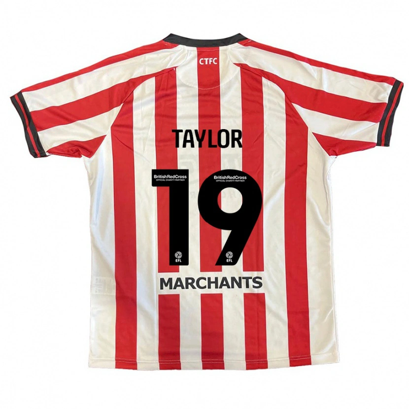Danxen Uomo Maglia Jessie Taylor #19 Rosso Bianco Kit Gara Home 2024/25 Maglietta