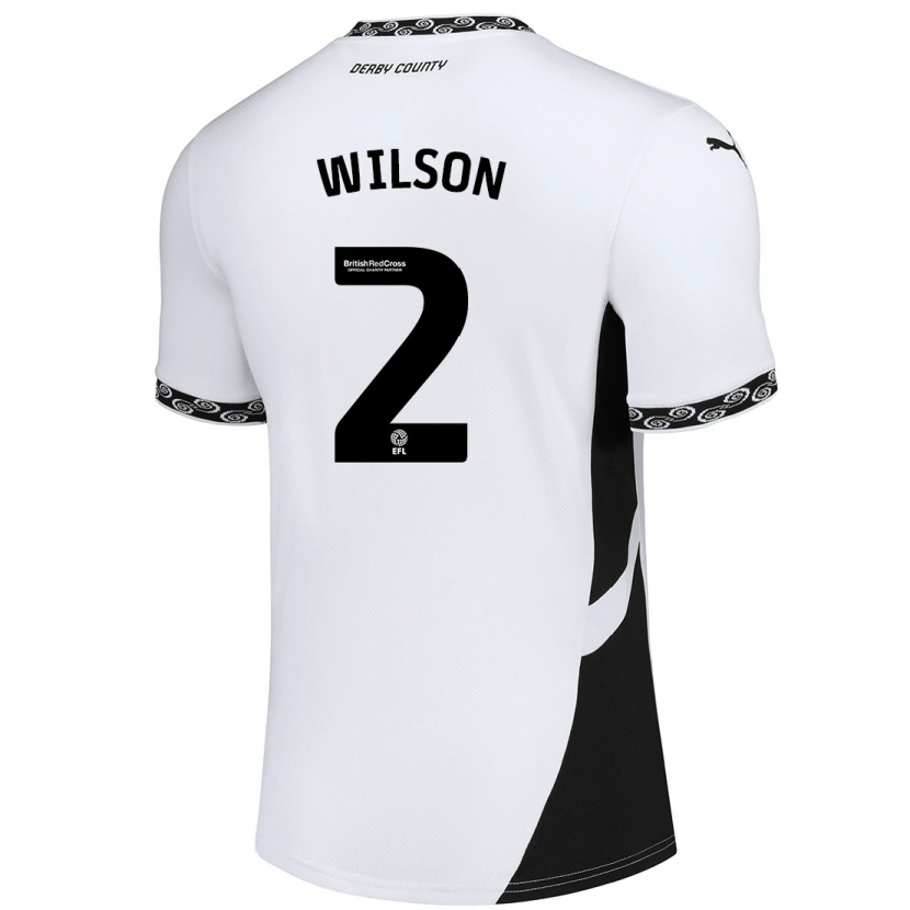 Danxen Uomo Maglia Kane Wilson #2 Bianco Nero Kit Gara Home 2024/25 Maglietta