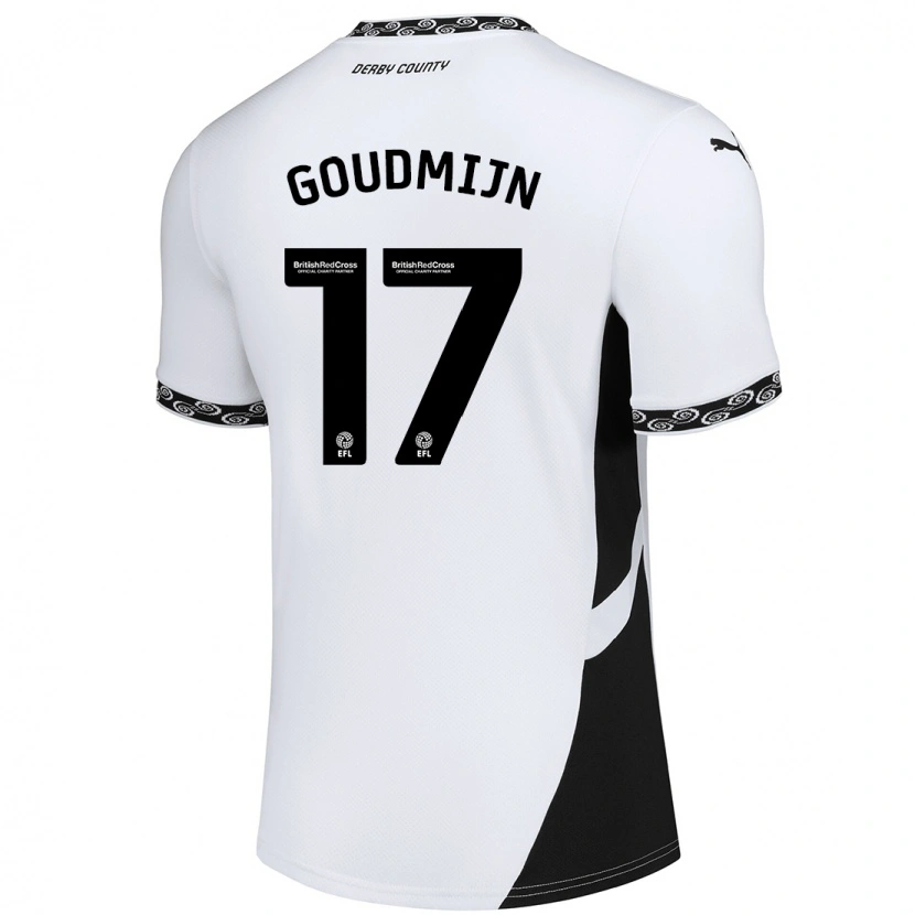 Danxen Uomo Maglia Kenzo Goudmijn #17 Bianco Nero Kit Gara Home 2024/25 Maglietta