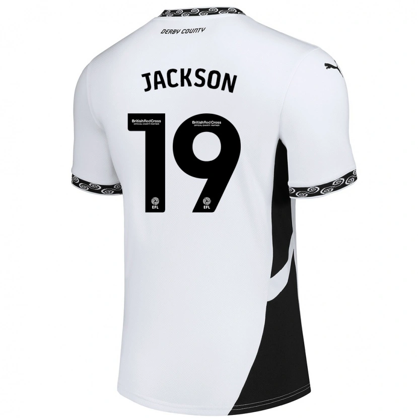 Danxen Uomo Maglia Kayden Jackson #19 Bianco Nero Kit Gara Home 2024/25 Maglietta