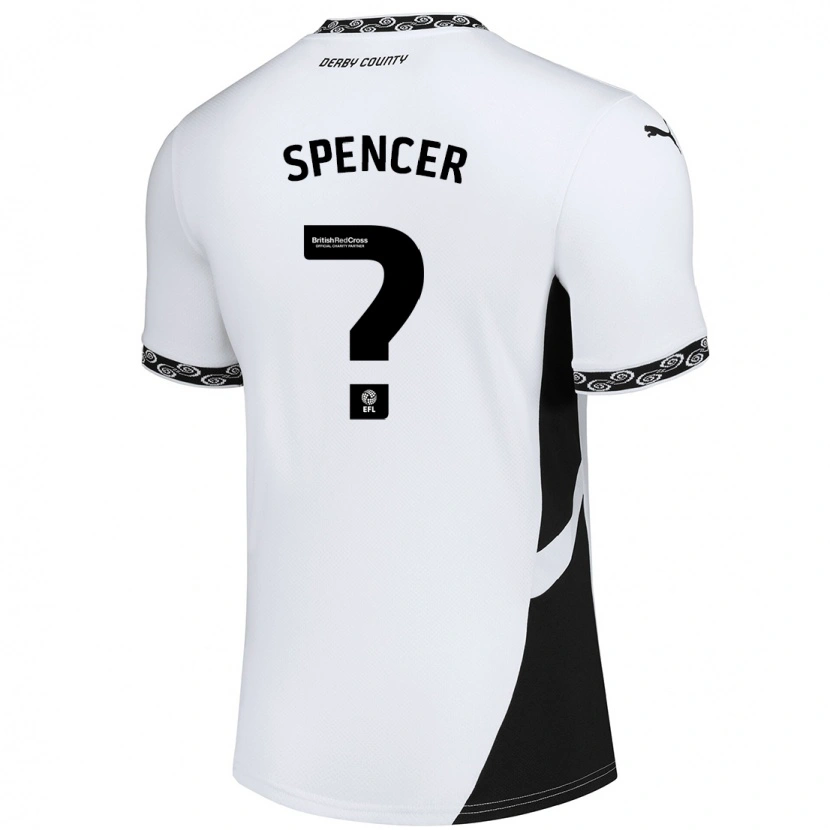 Danxen Uomo Maglia Morten Spencer #0 Bianco Nero Kit Gara Home 2024/25 Maglietta