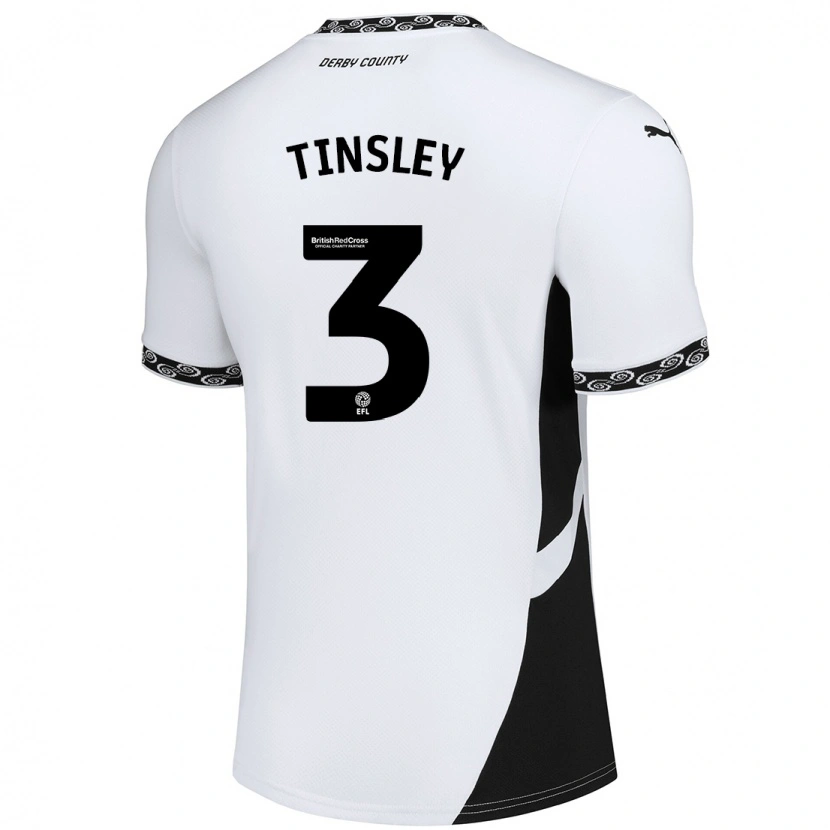 Danxen Uomo Maglia Megan Tinsley #3 Bianco Nero Kit Gara Home 2024/25 Maglietta