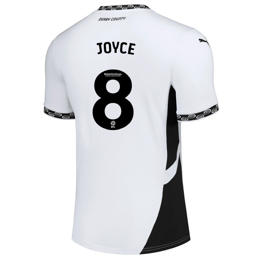 Danxen Uomo Maglia Emily Joyce #8 Bianco Nero Kit Gara Home 2024/25 Maglietta