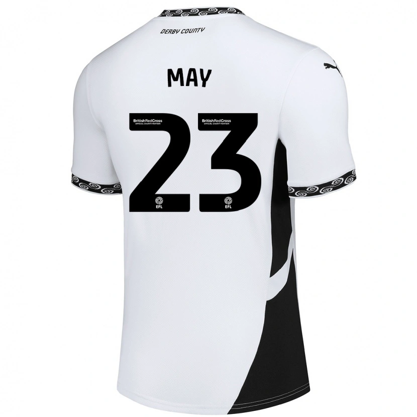 Danxen Uomo Maglia Rebecca May #23 Bianco Nero Kit Gara Home 2024/25 Maglietta