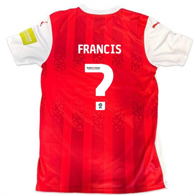 Danxen Uomo Maglia Dannen Francis #0 Rosso Bianco Kit Gara Home 2024/25 Maglietta