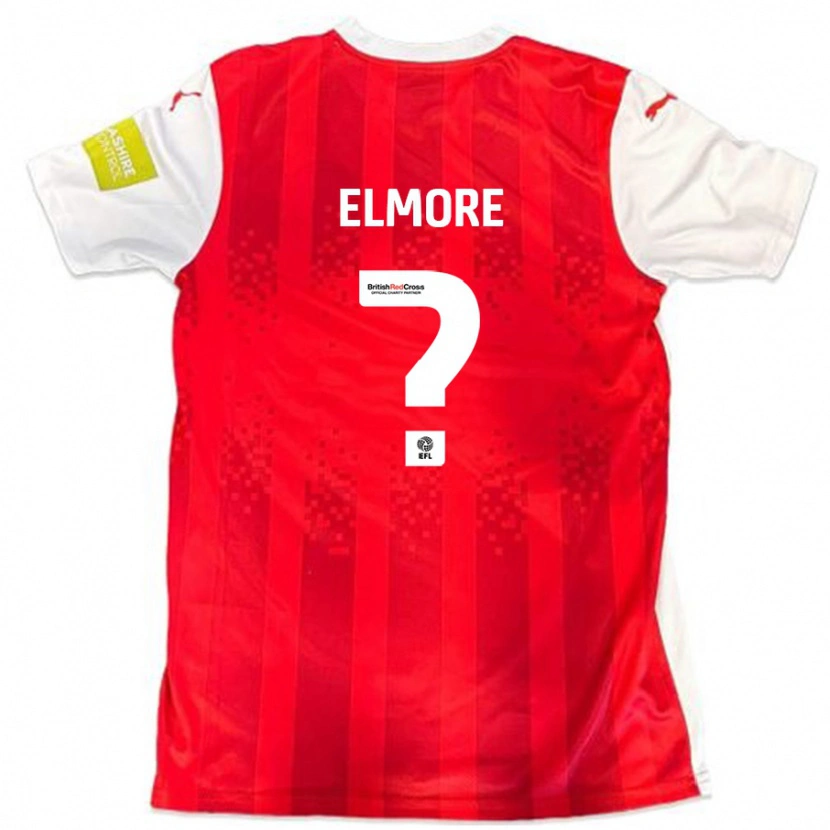 Danxen Uomo Maglia Harry Elmore #0 Rosso Bianco Kit Gara Home 2024/25 Maglietta