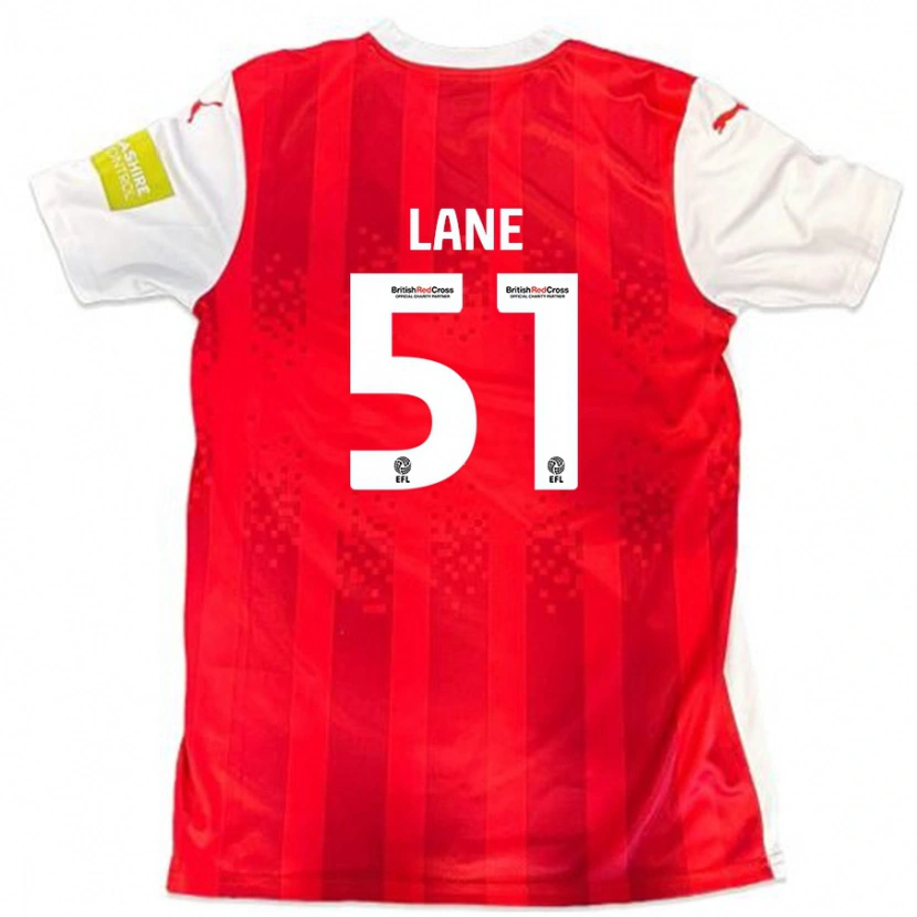 Danxen Uomo Maglia Mikey Lane #51 Rosso Bianco Kit Gara Home 2024/25 Maglietta