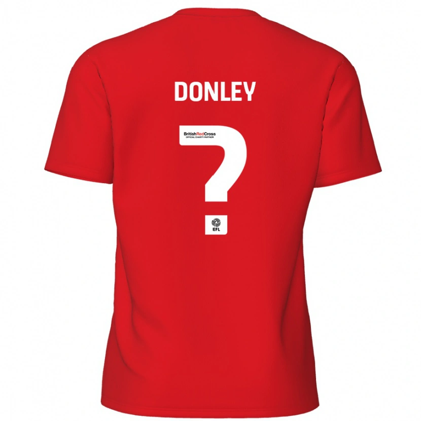 Danxen Uomo Maglia Jamie Donley #0 Rosso Kit Gara Home 2024/25 Maglietta