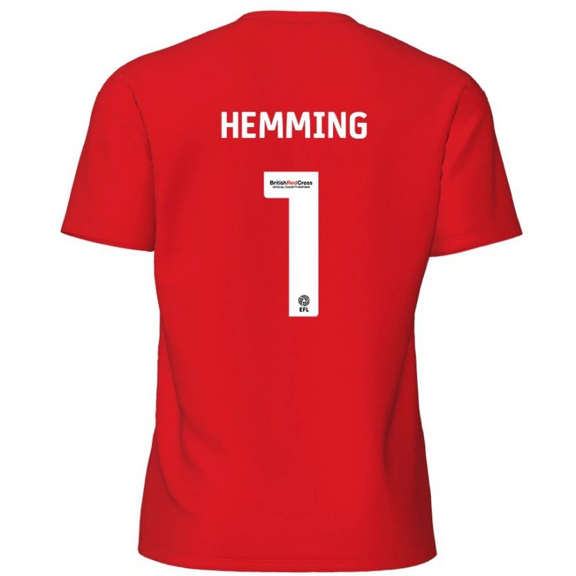 Danxen Uomo Maglia Zach Hemming #1 Rosso Kit Gara Home 2024/25 Maglietta