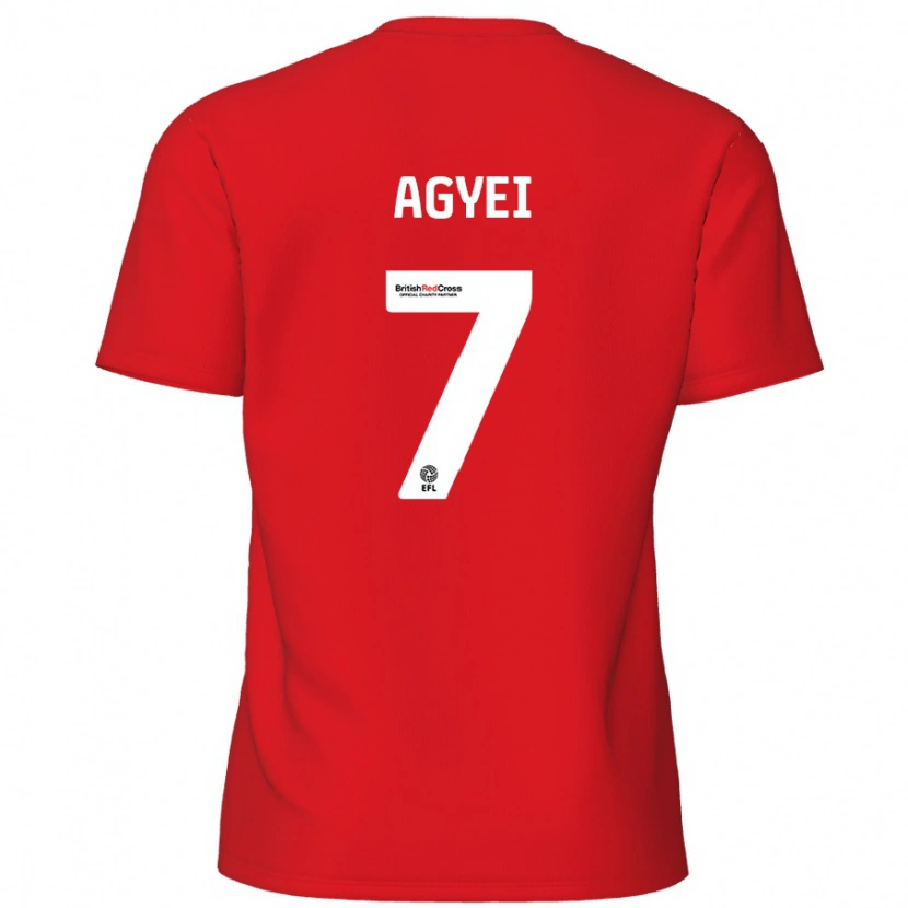 Danxen Uomo Maglia Dan Agyei #7 Rosso Kit Gara Home 2024/25 Maglietta
